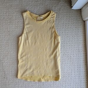 Calia Yellow Textured Knit Top